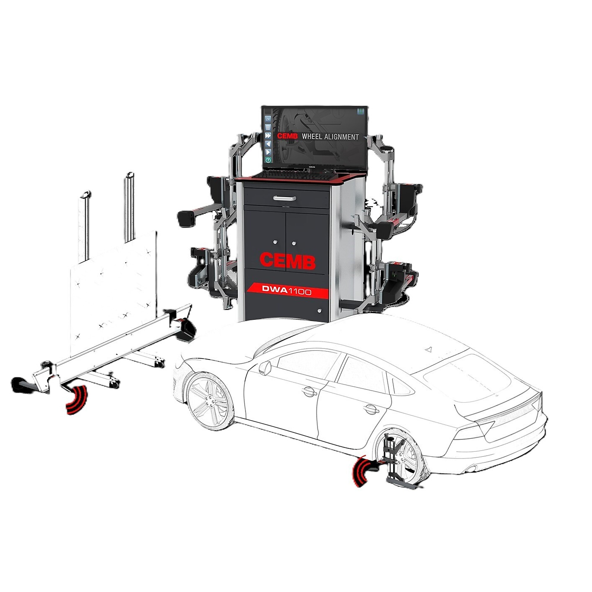 CEMB, Computerized 4-Wheel Alignment System, Model# DWA1100ADAS